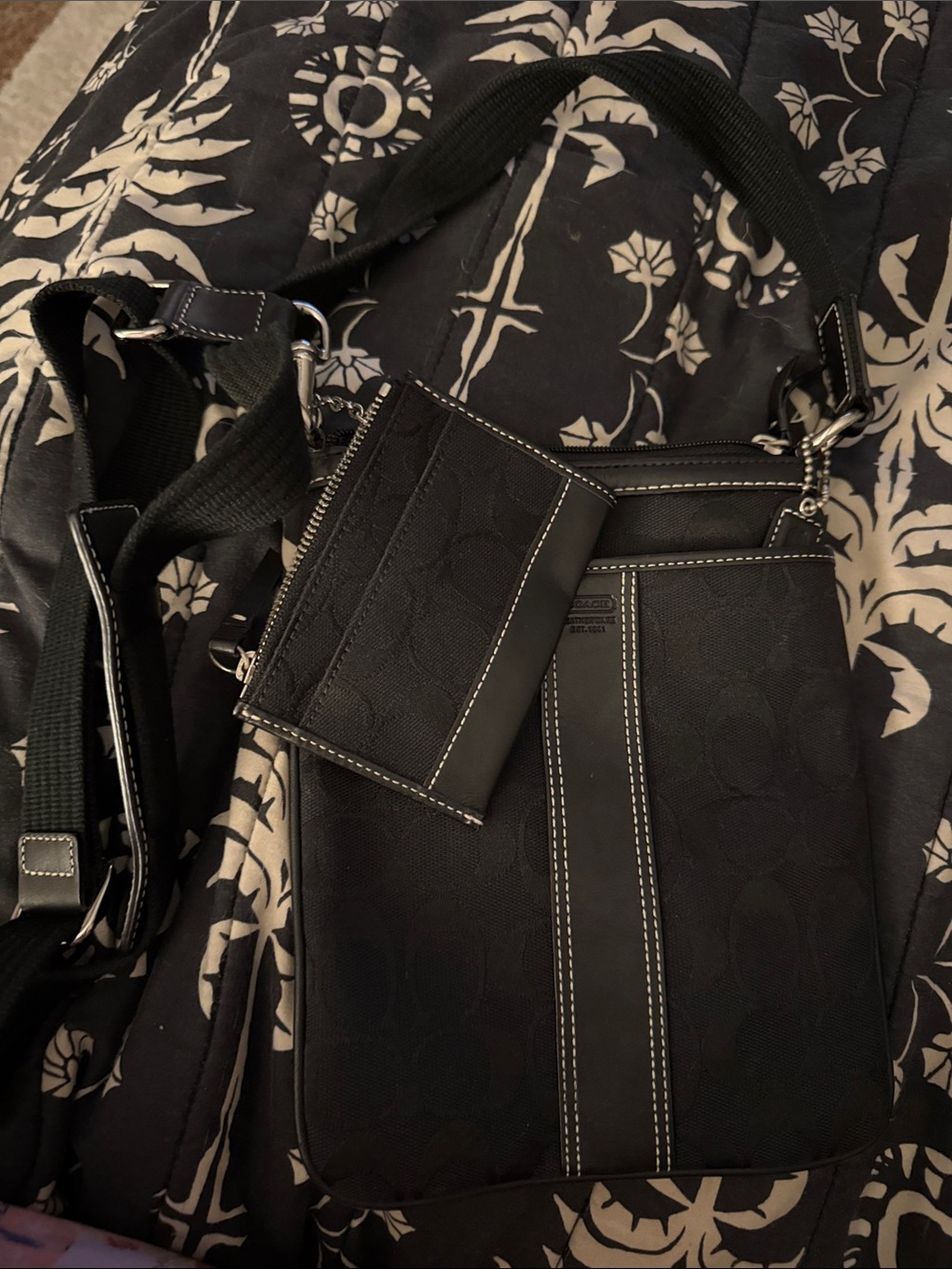 Coach Black Crossbody Bag with Card Holder